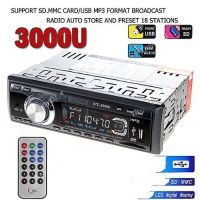 Радио MP3 плеър за кола STC-3000U, 1 DIN с USB, SD, AUX