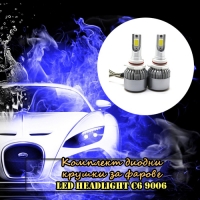 Комплект диодни крушки за фарове Led Headlight C6 9006