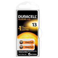 Батерии Duracell за слухово апаратче ZA 13, 6 броя