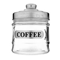 Стъклен буркан за кафе с метален капак, 250ml