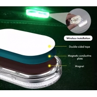 Мини LED интериор на автомобила, безжична околна светлина, акумулаторна USB