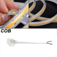 Конектор - Захранващ кабел за COB LED лента 220V - 10mm, 2 пина